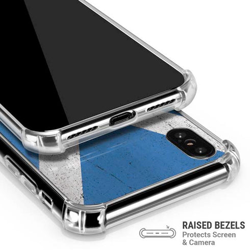 Scotland Flag Distressed iPhone X/XS Clear Case